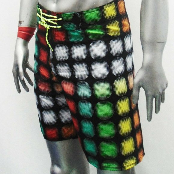 NWT SURF SUMMER SURF BEACH MEN SWIMWEAR TRUNKS SLIM FIT BOARD SHORTS SIZE S M - Picture 4 of 5